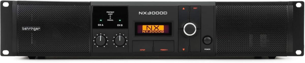 Behringer NX3000D Ultra-Lightweight 3000 Watt Class-D Power Amplifier with DSP Control and SmartSense Loudspeaker Impedance Compensation