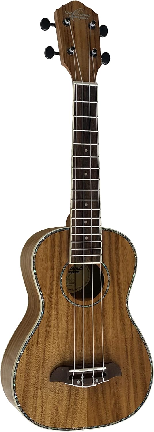 Oscar Schmidt OU5K-A Concert Ukulele, Natural Koa with Gig Bag