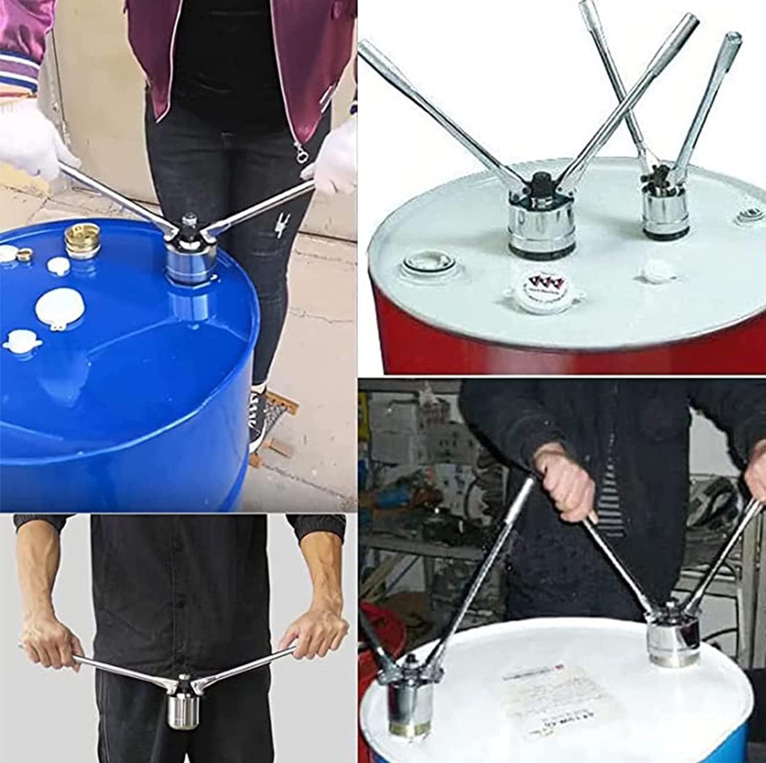 200l Oil Drum Pressure Cap Sealing Barrel Crimping Tool, 35&70mm Crimper Sealer, 53 Gallon Manual Oil Barrel Sealing Machine,oneset