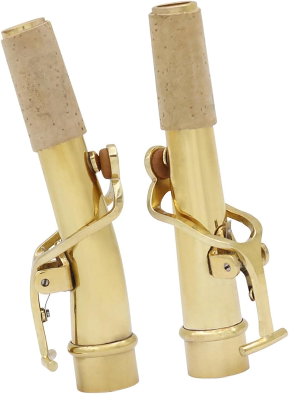 Wind Instrument Accessories Straight Neck And Curved Neck For Soprano Saxophone Two-pack Brass Saxophone Mouthpiece Set saxophone accessories kit(Gold)