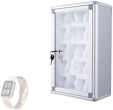 Mobile Watch Lock Box - Cell Phone Safe with 20/40/60 Slots, Durable Aluminum Alloy Security Display for Office & School Use, Secure Storage Solution for Devices