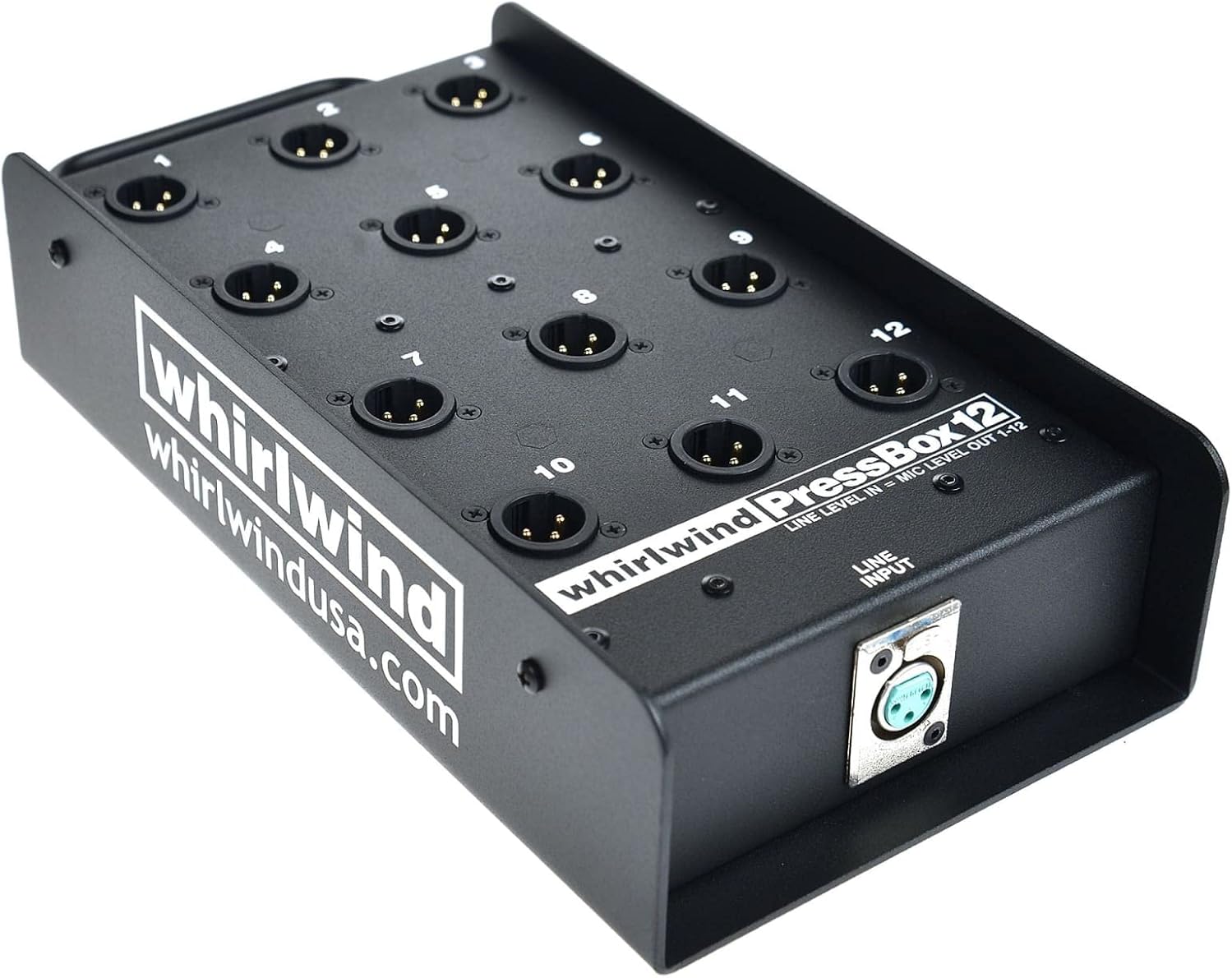 Whirlwind PB12 1 Line In to 12 Mic Out Passive Press Box, 150 Ohms Output Impedance