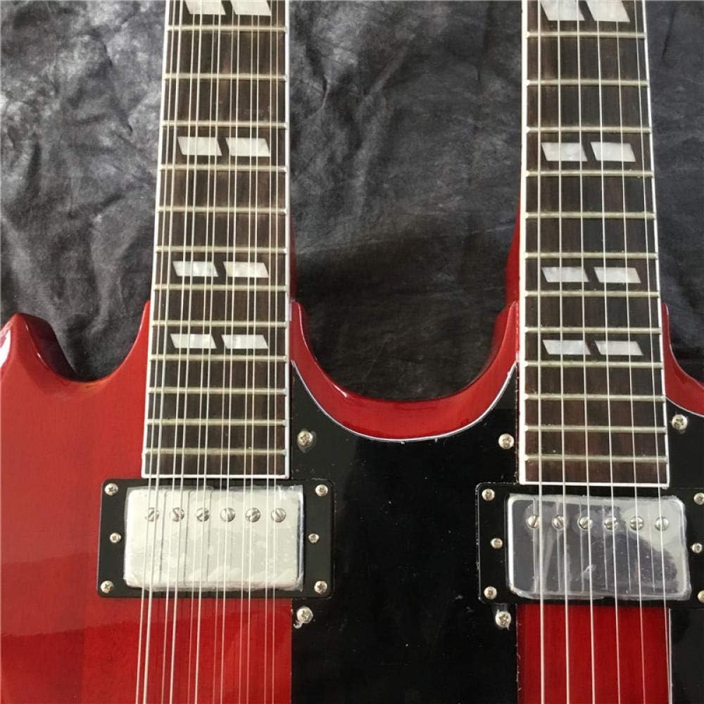 Double Headed Electric Guitar 12 String + 6 String Red Steel String Guitar Acoustic The Guitar Acoustic Guitars