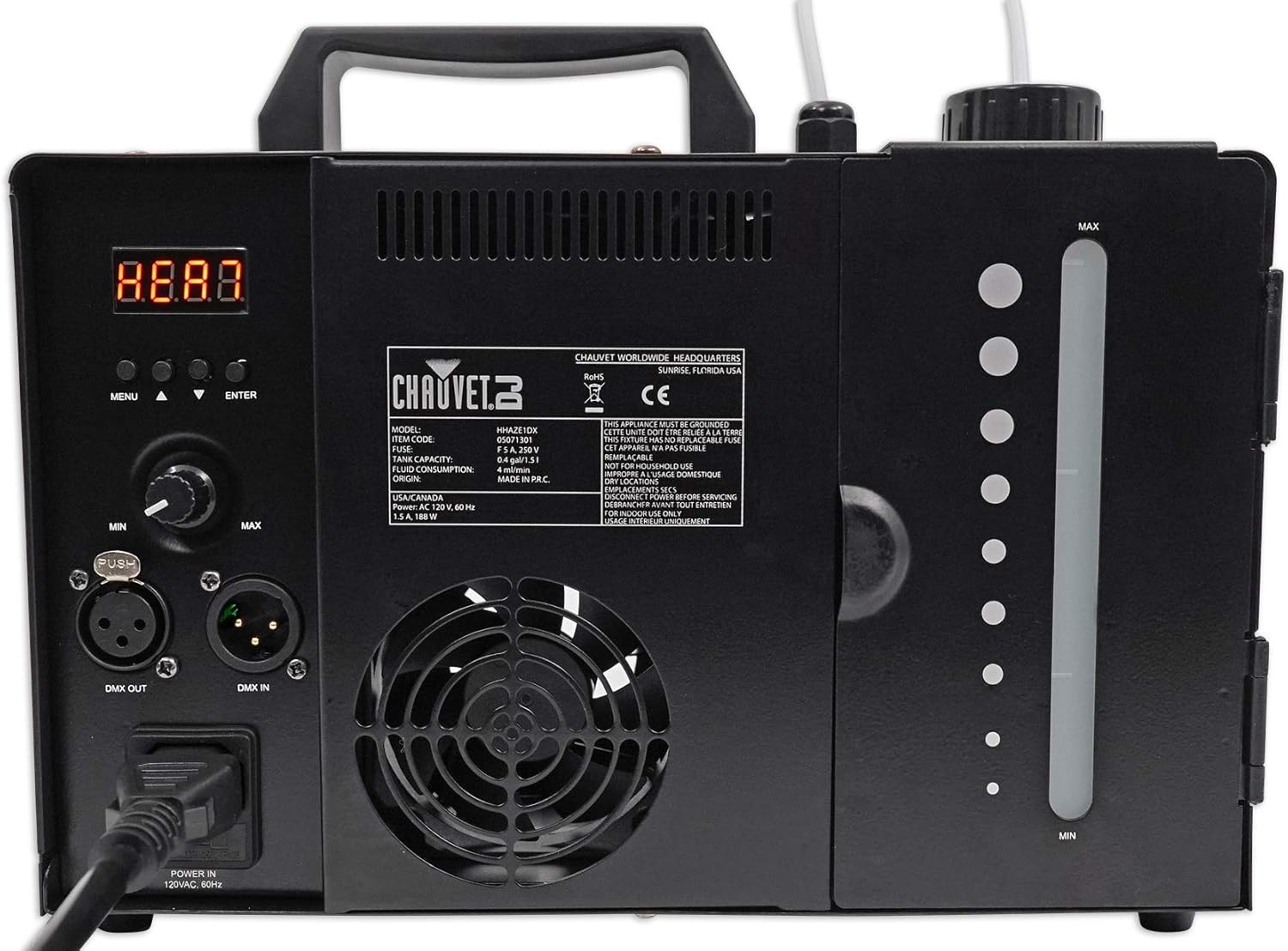 Chauvet DJ Hurricane Haze 1DX Water Based Haze Machine Hazer+(2) Gallons Fluid