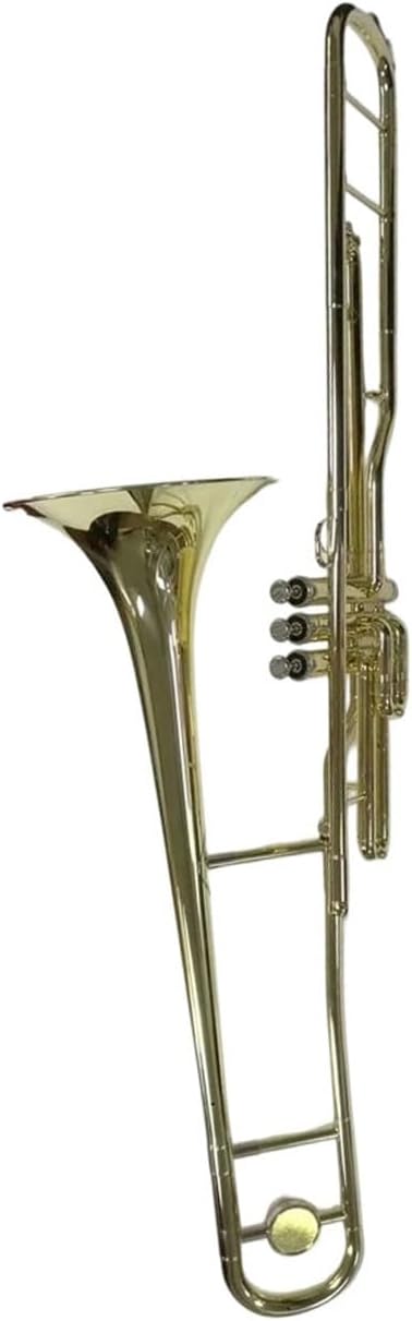 Adult Trombone Instrument Gold Lacquer C Key Piston Valve Trombone Beginner Instrument