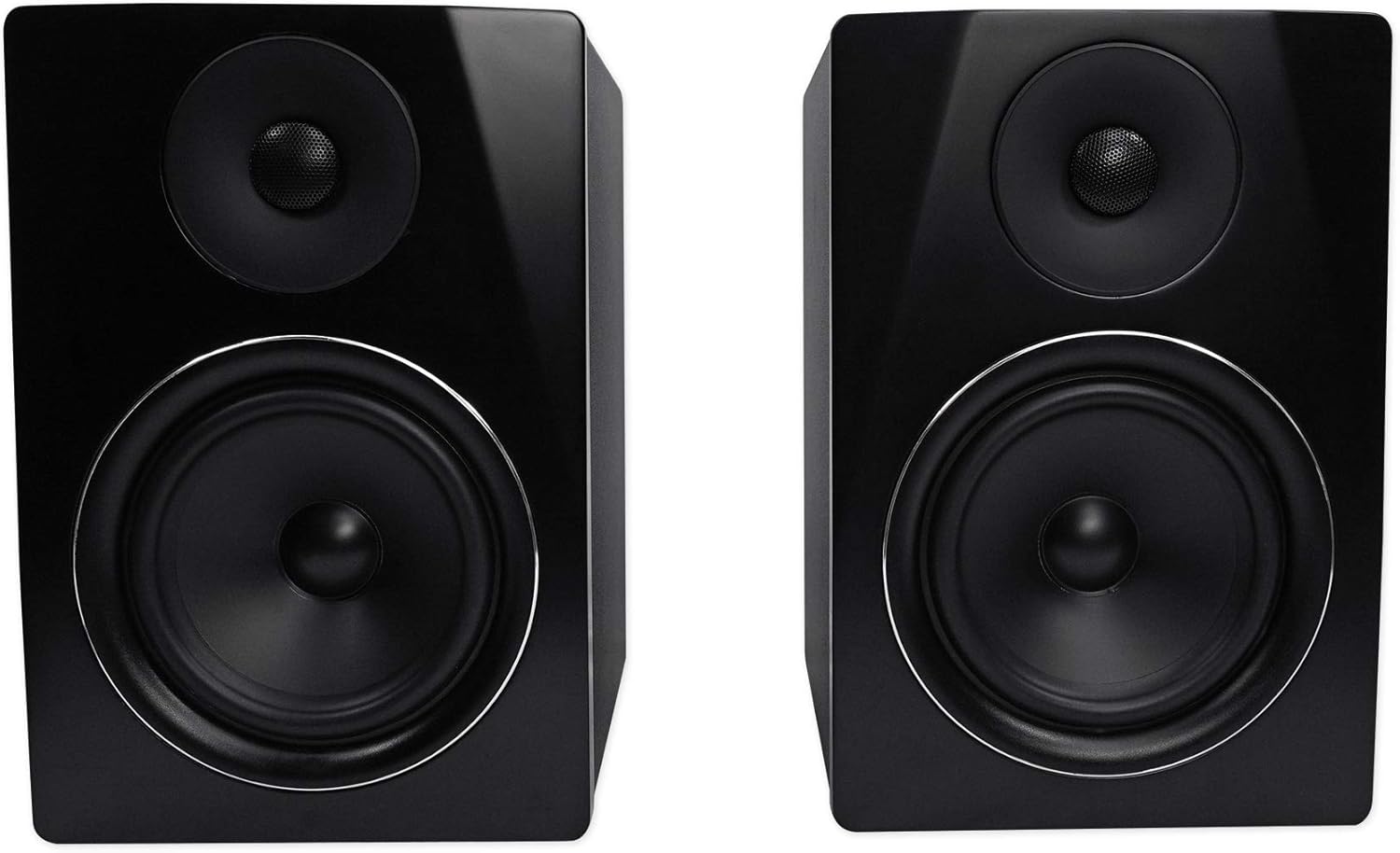 Rockville APM6B Powered USB Studio Monitor Speaker Pair in Black, 6.5