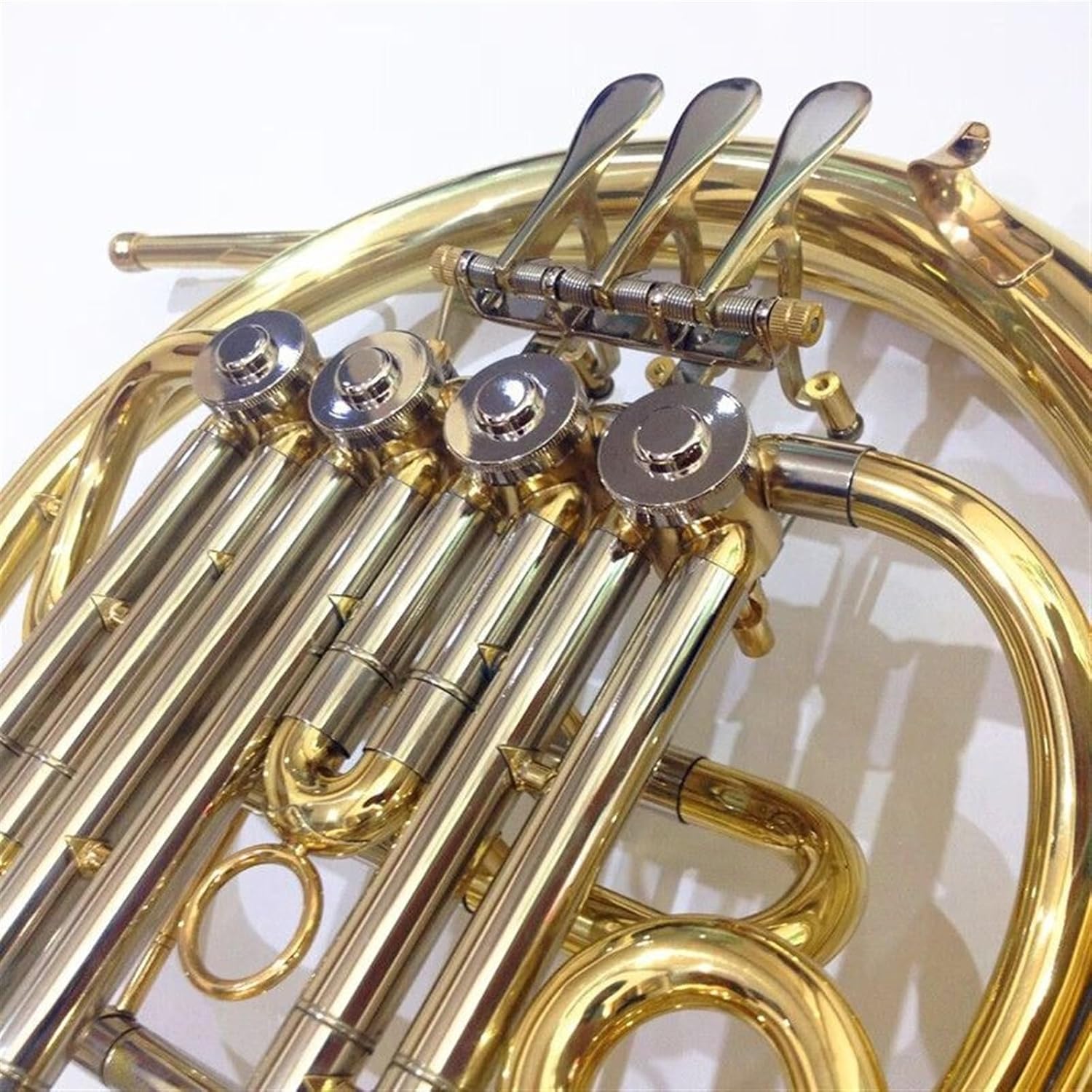 Brass French Horn French Horn Instrument B Flat Mouth Single Four-button B Flat/F Double French Horn(Single)