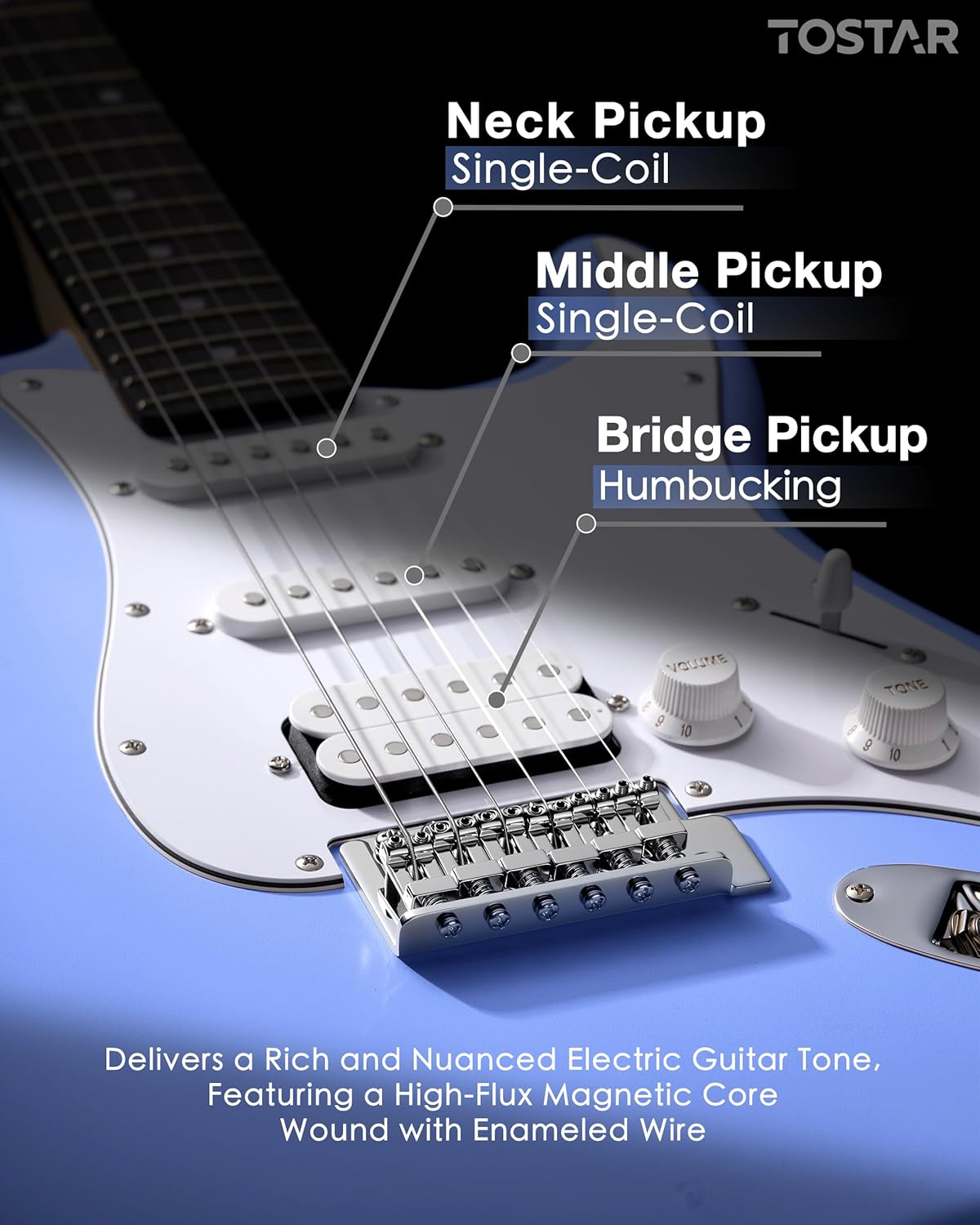 Tostar Electric Guitar Kit with Amp, 39
