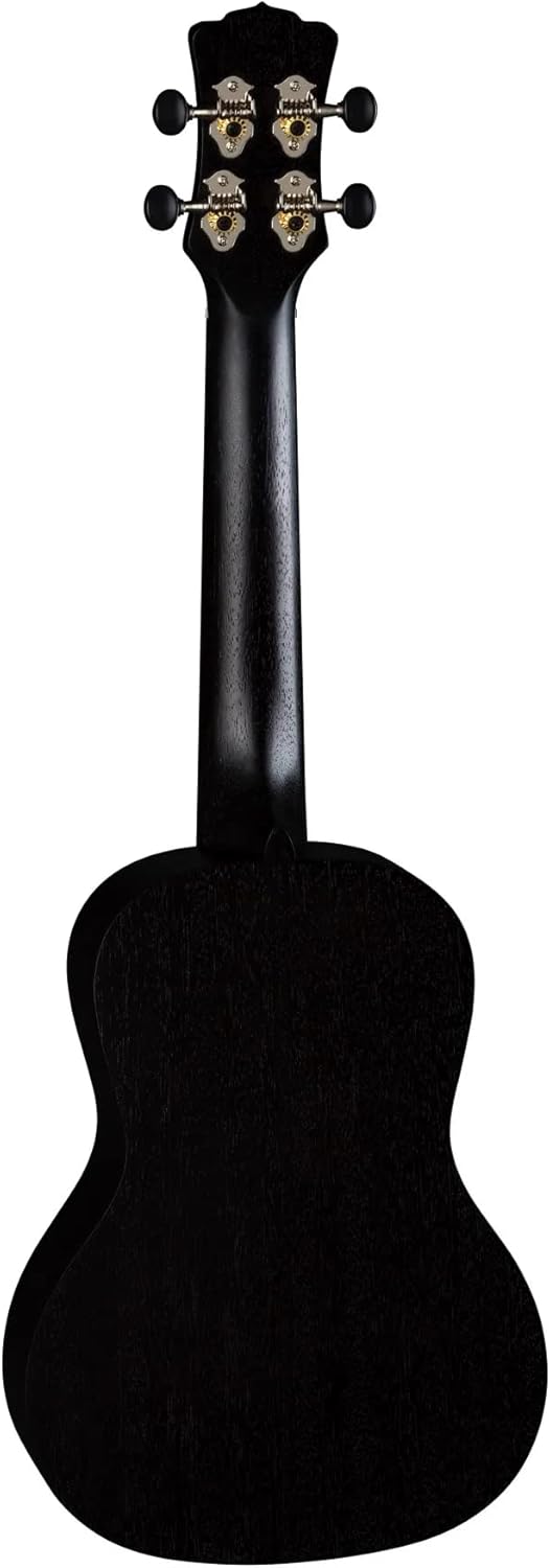 Luna Vintage Mahogany Concert Ukulele, Black Satin