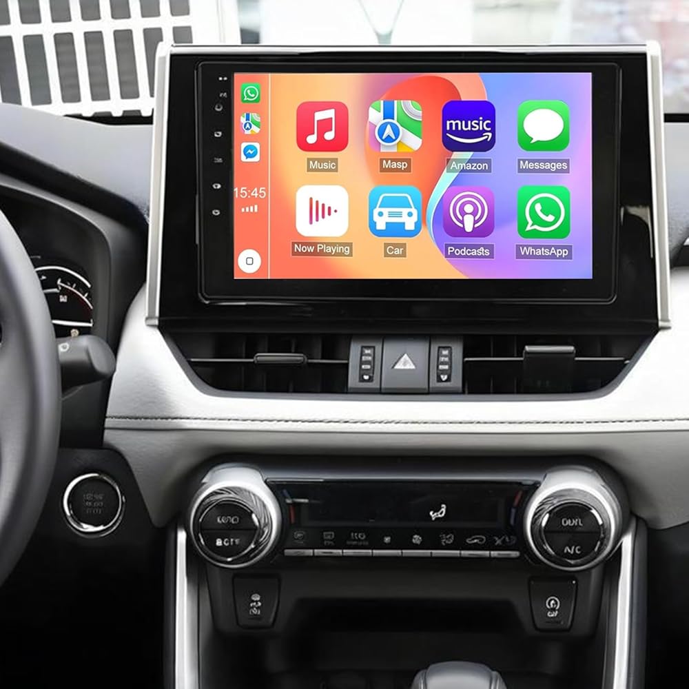 4+64G Car Radio for Toyota RAV4 2018-2022 Wireless Carplay & Android Auto, 10 Inch IPS Touch Screen for Toyota RAV4 Car Stereo Bluetooth FM in Dash GPS WiFi Backup Camera SWC
