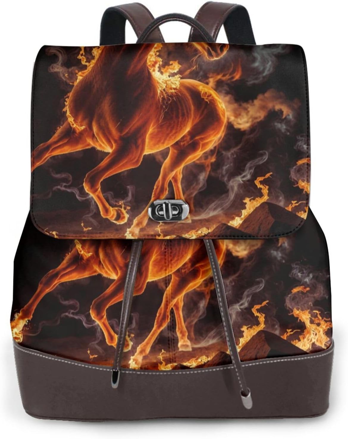 Fire Horse for Womens Backpack Purse Microfiber PU Anti-theft Large Fashion Designer Travel Bag Ladies Shoulder Bags