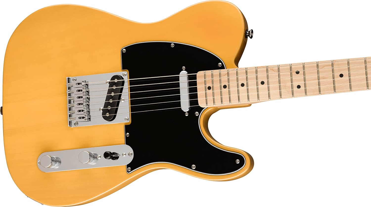 Fender Squier Affinity Telecaster w/Maple Fingerboard- Butterscotch Blonde Bundle with Gig Bag, Tuner, Strap, Picks, and Austin Bazaar Instructional DVD