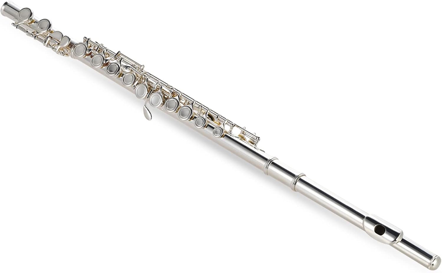 Flute Musical Instrument Flute Cupronickel Silver Plated 16 Closed Holes C Key with Case Screwdriver Wind Instruments for Beginner Starter Flute