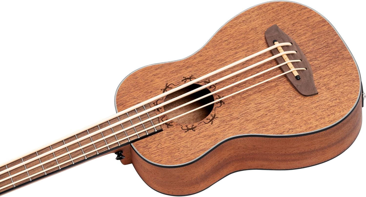 Lizard Series Left-Handed Acoustic-Electric Uke-Bass w/Bag