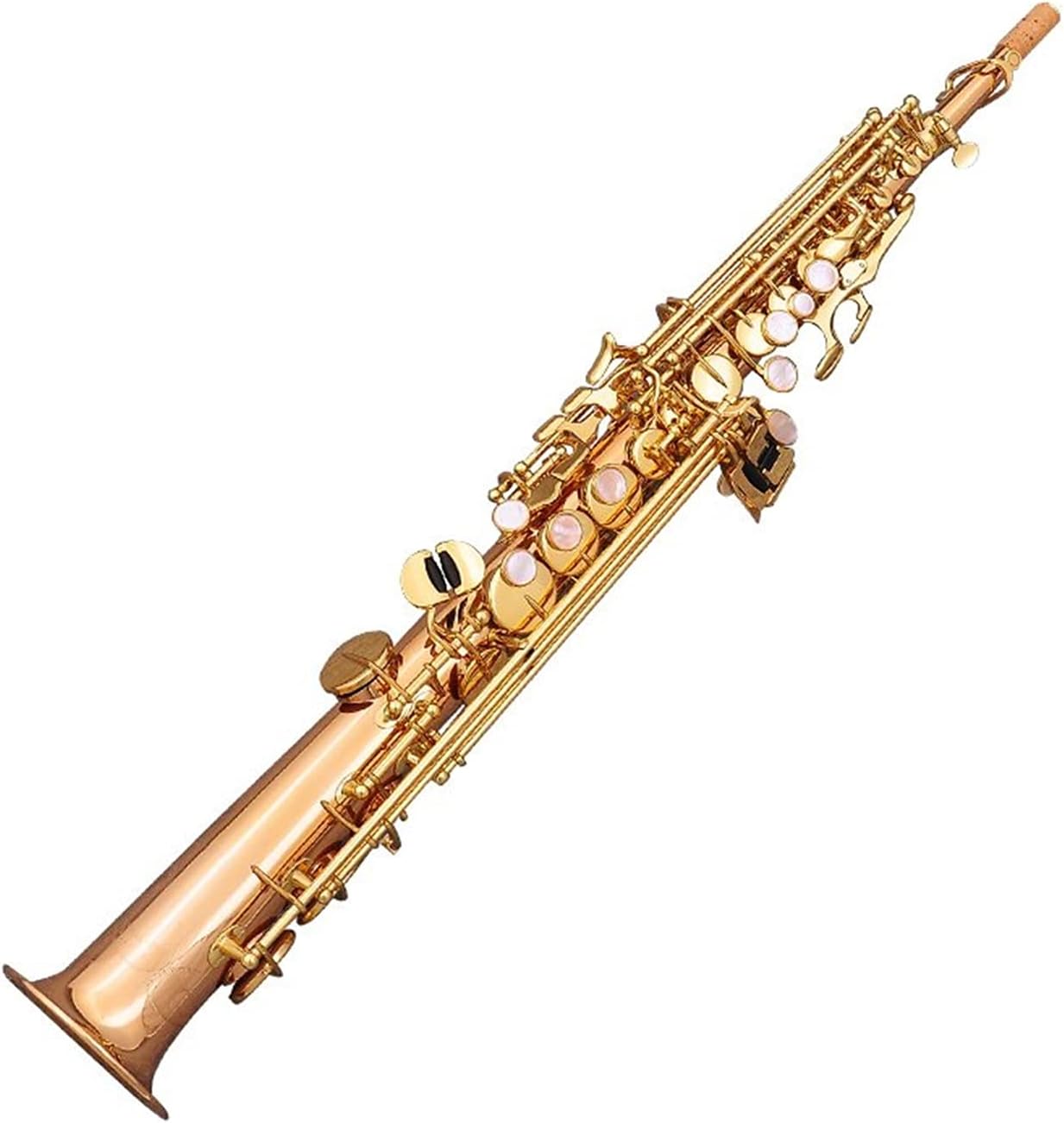 Sax Beginners Kit Professional Soprano Saxophone Bb Tuning Instrument with Outer Box Reed Wind Instrument