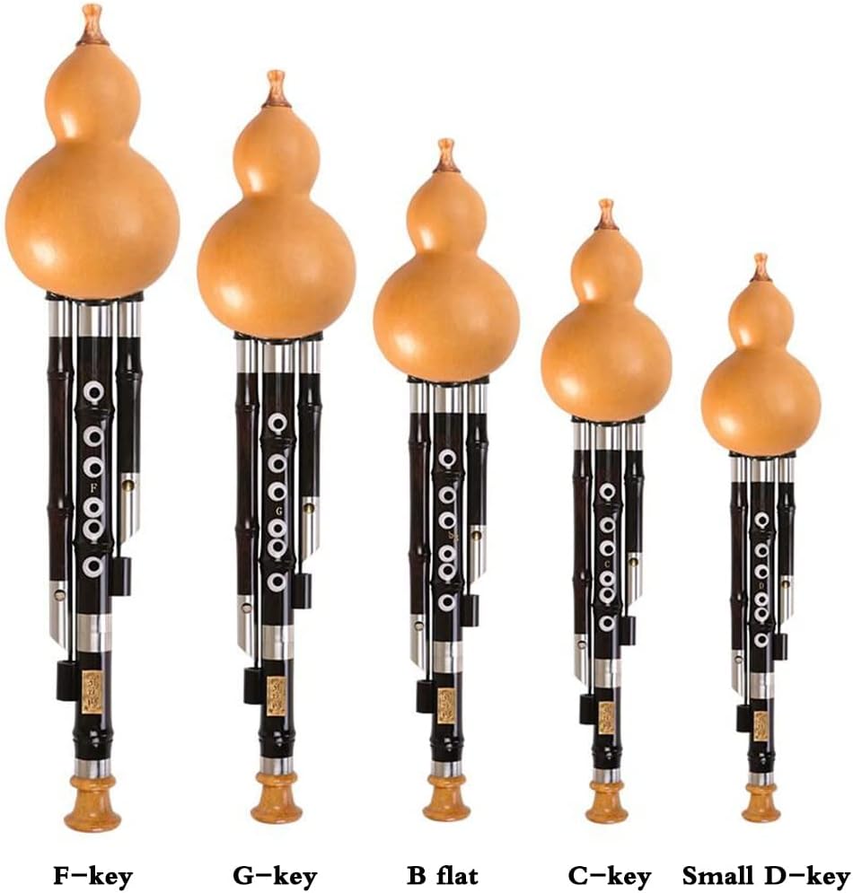 Flutes Musical Instruments Ebony Cucurbit Black Gourd 7-Hole Tuning for Beginners to Play Woodwind Instruments Collectibles, Gifts Beautiful Sound Quality (Color : Black, Size : B Flat)