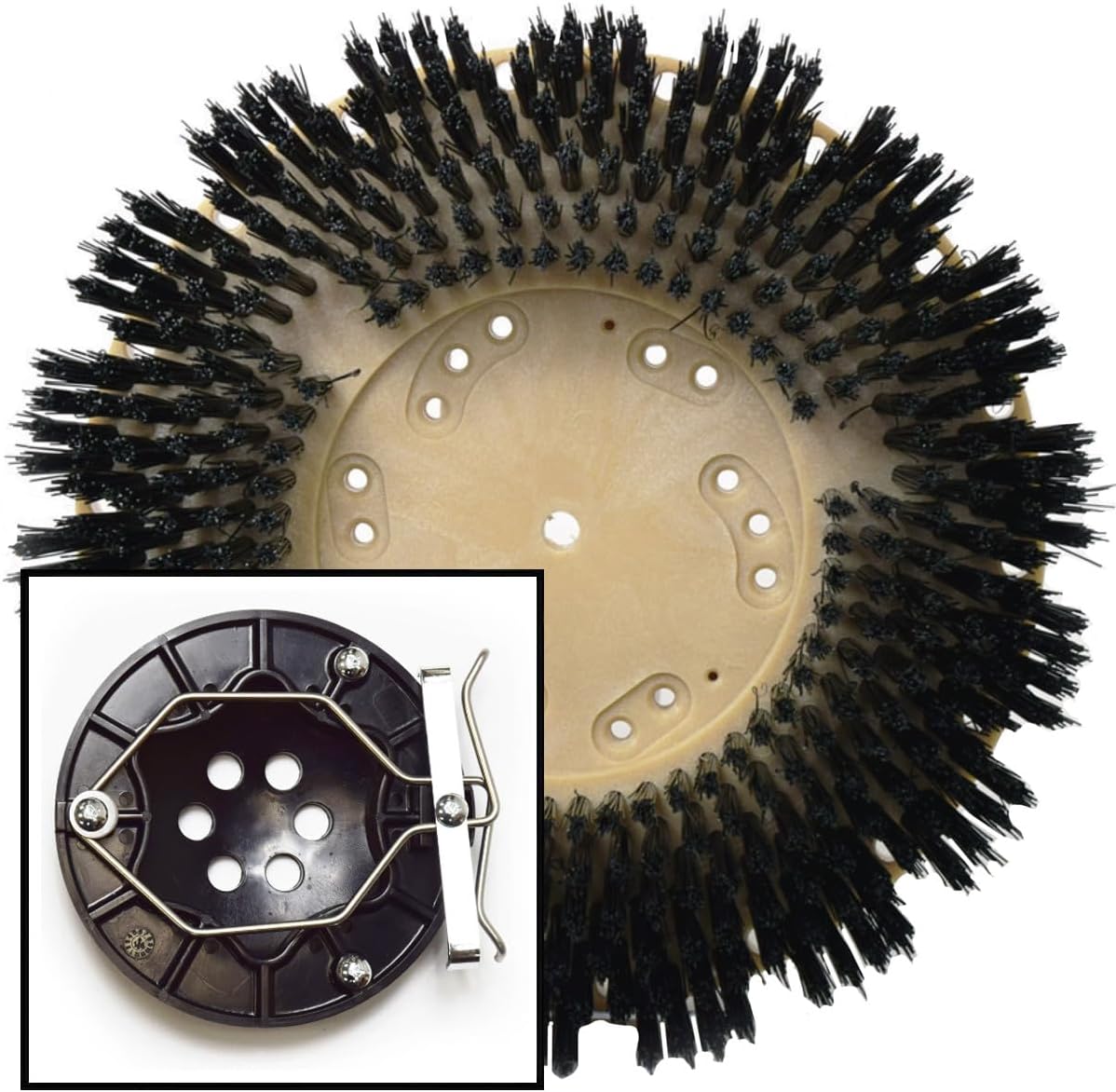 Floor Scrubber Brush for Tennant 12202416 Poly (.028) Fully Assembled Brush Kit Nobles/Tennant 1220241 1220236