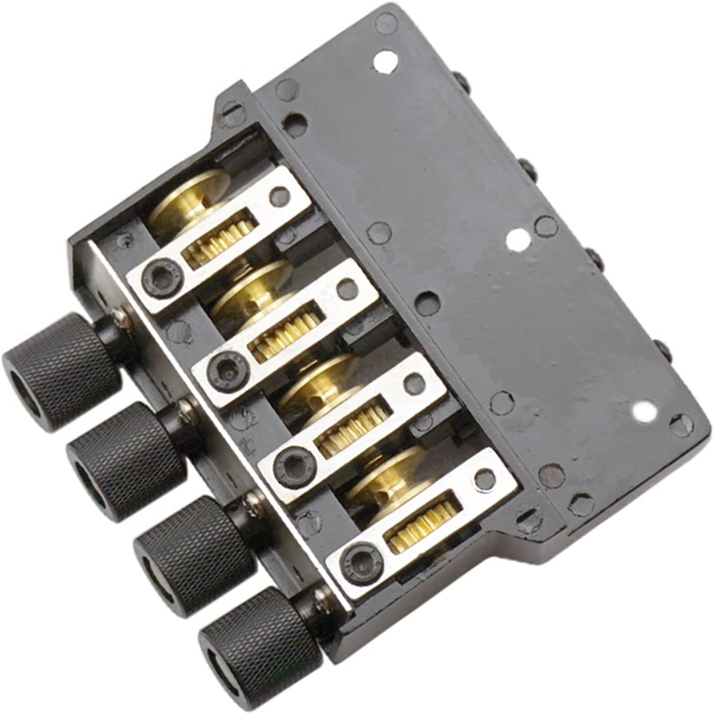 Guitar Bridge 1 Set of Black Roller Saddle 4 String Bass Guitar Bridge for Headless Bass Guitar Accessories Parts Musical Instrument Guitar Replacement Parts