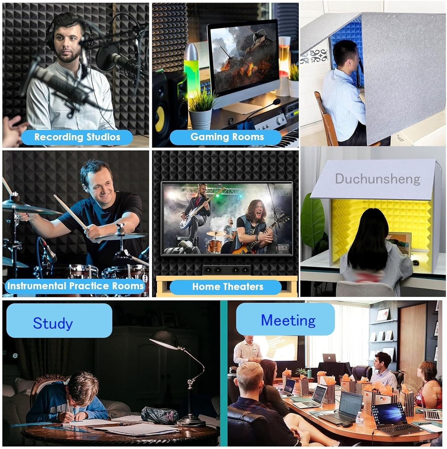 V3VOGUE Recording Booth Portable Soundproof Box Booth Portable Foldable Recording Vocal Booth Studio Equipment Vocal Booth - Recording Booth for Home Studio Music Bedroom Vocal Booth Soundproof