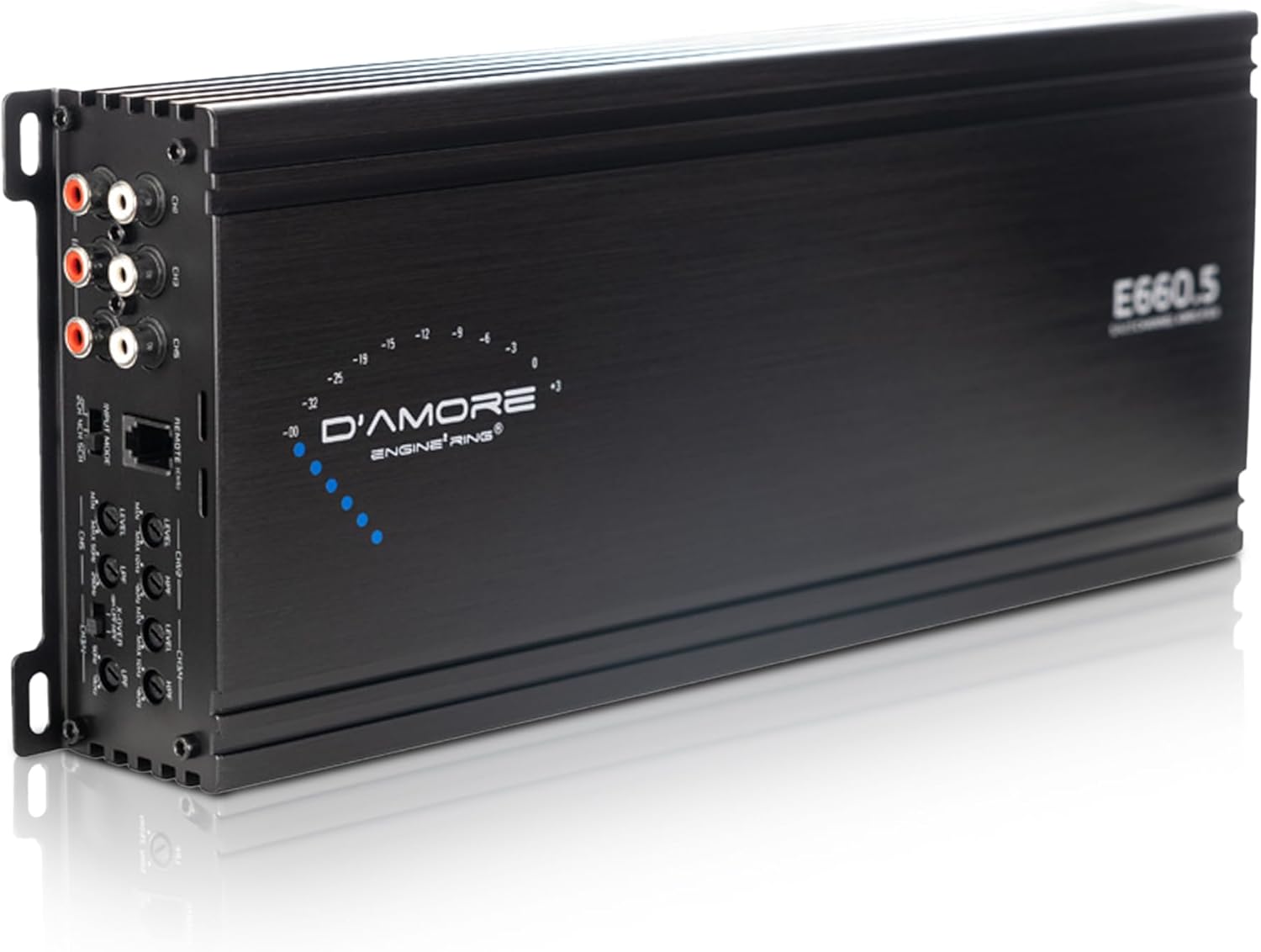 D’Amore Engineering - 5 Channel Car Audio Amplifier, 660 Watt Amp Car Audio with 2 Ohms Stable, Clean D Amplifier Technology & MOSFET Power Supply (E660.5)
