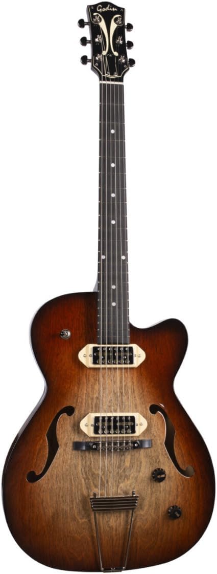 Godin 5th Ave TL Gold Foil High Gloss Vintage Burst with Bag