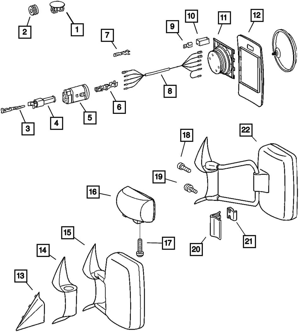 Mopar 68037078AA Mirror
