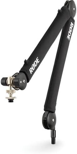 Rode NTH-100 Professional Over-Ear Headphones with Rode PSA1+ Microphone Boom Arm and StreamEye Polishing Cloth (Bundle of 4)