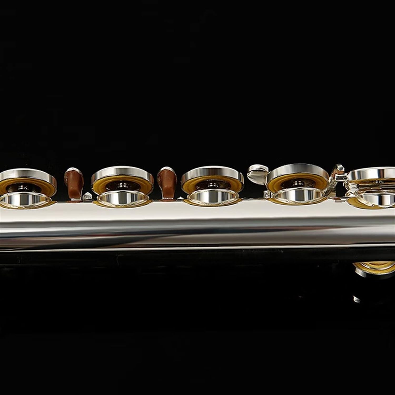 Flutes Musical Instrument 16-Hole C-Tone Silver-Plated Flute with U-Shaped Tube Children's Flute Beginner Children's Wind Instrument