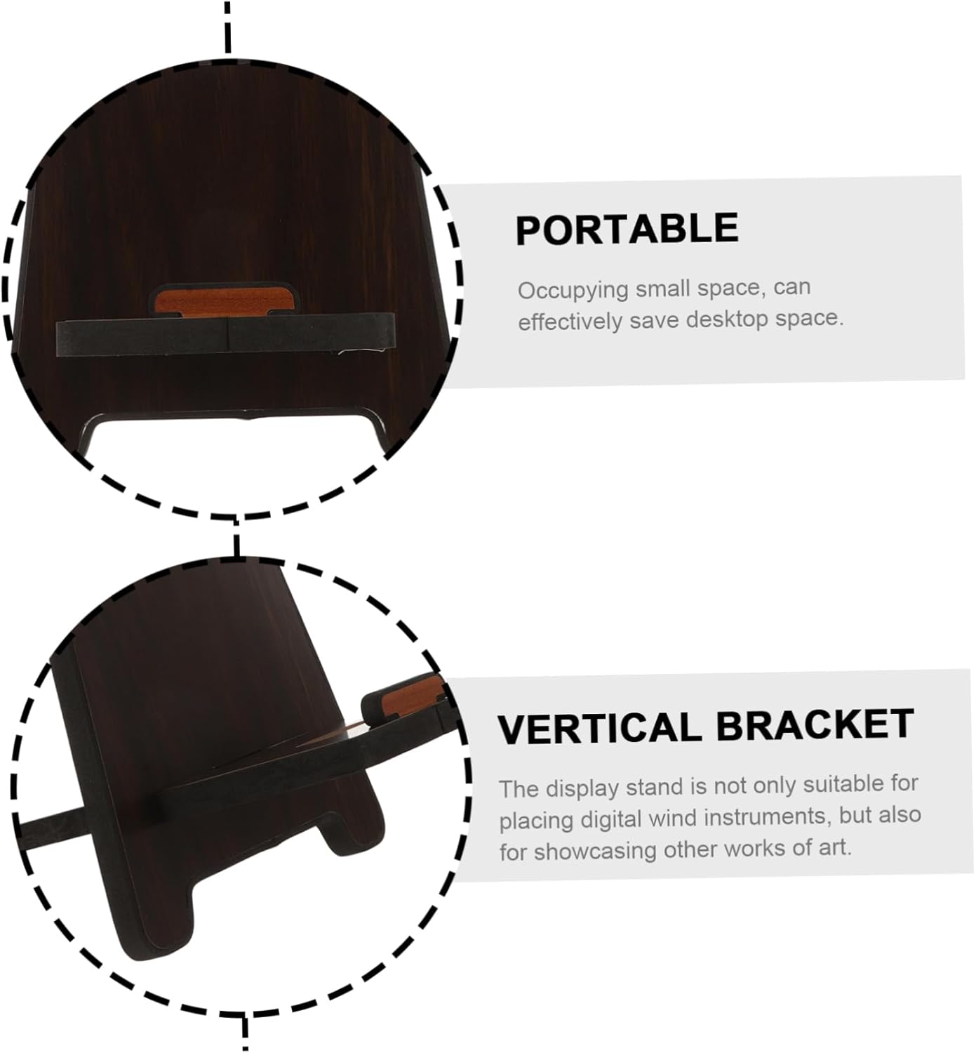 ibasenice Stable Wind Instrument Display Stand Digital Wind Accessory for Music Instrument Storage Wood Holder Nonskid Base