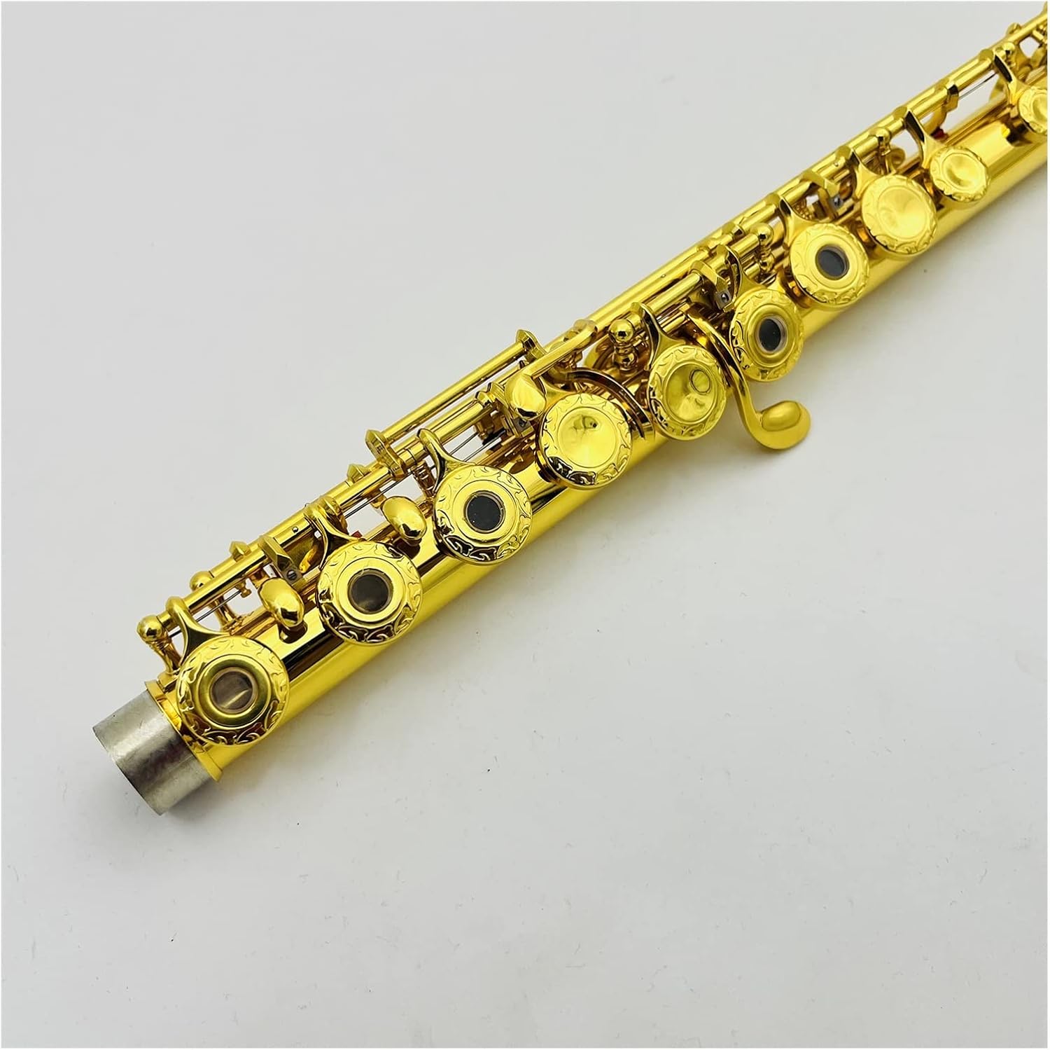 Flutes Musical Instrument C Tune 17 Holes Open Holes Keys Flute Gold Plated Engraved Keys Flute Wind Instruments with Case