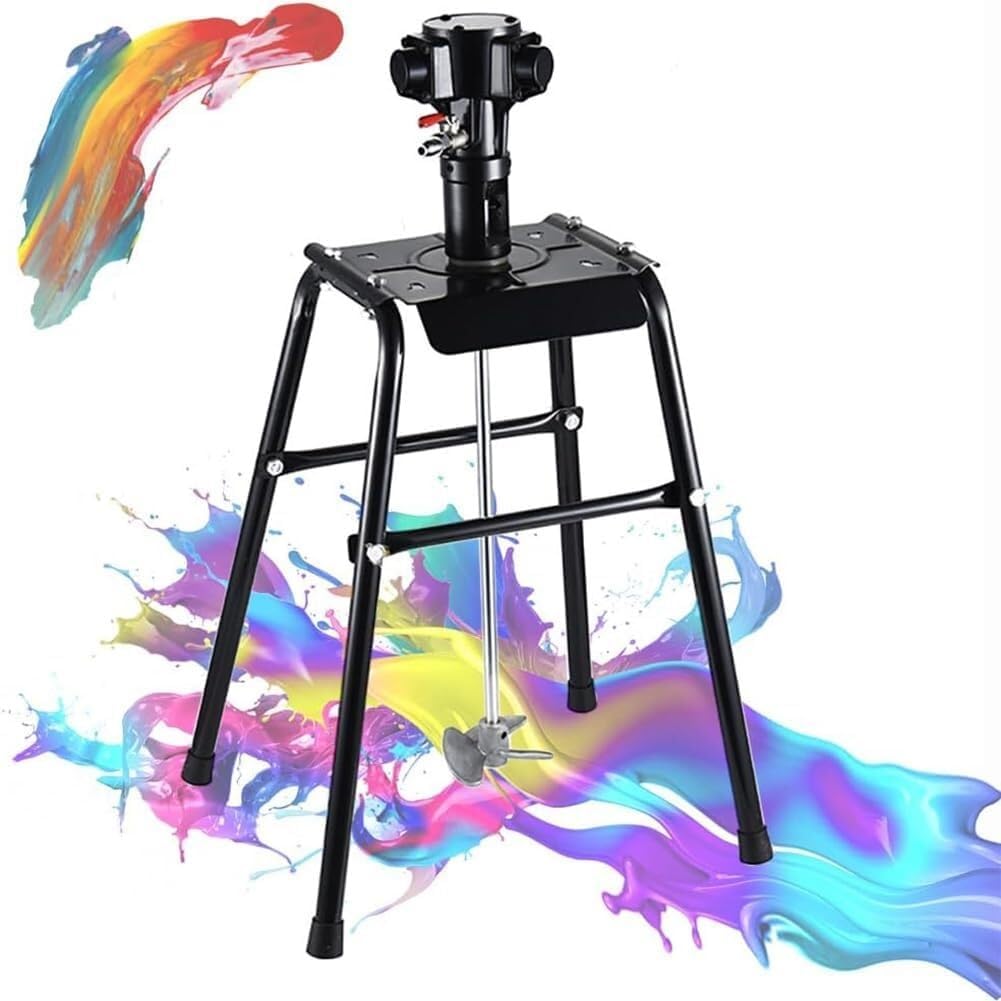 Pneumatic Paint Mixer 5 Gallon/20L Pneumatic Paint Mixer Machine, Air Agitator Blender Stirrer, Desktop Vertical Air Agitator