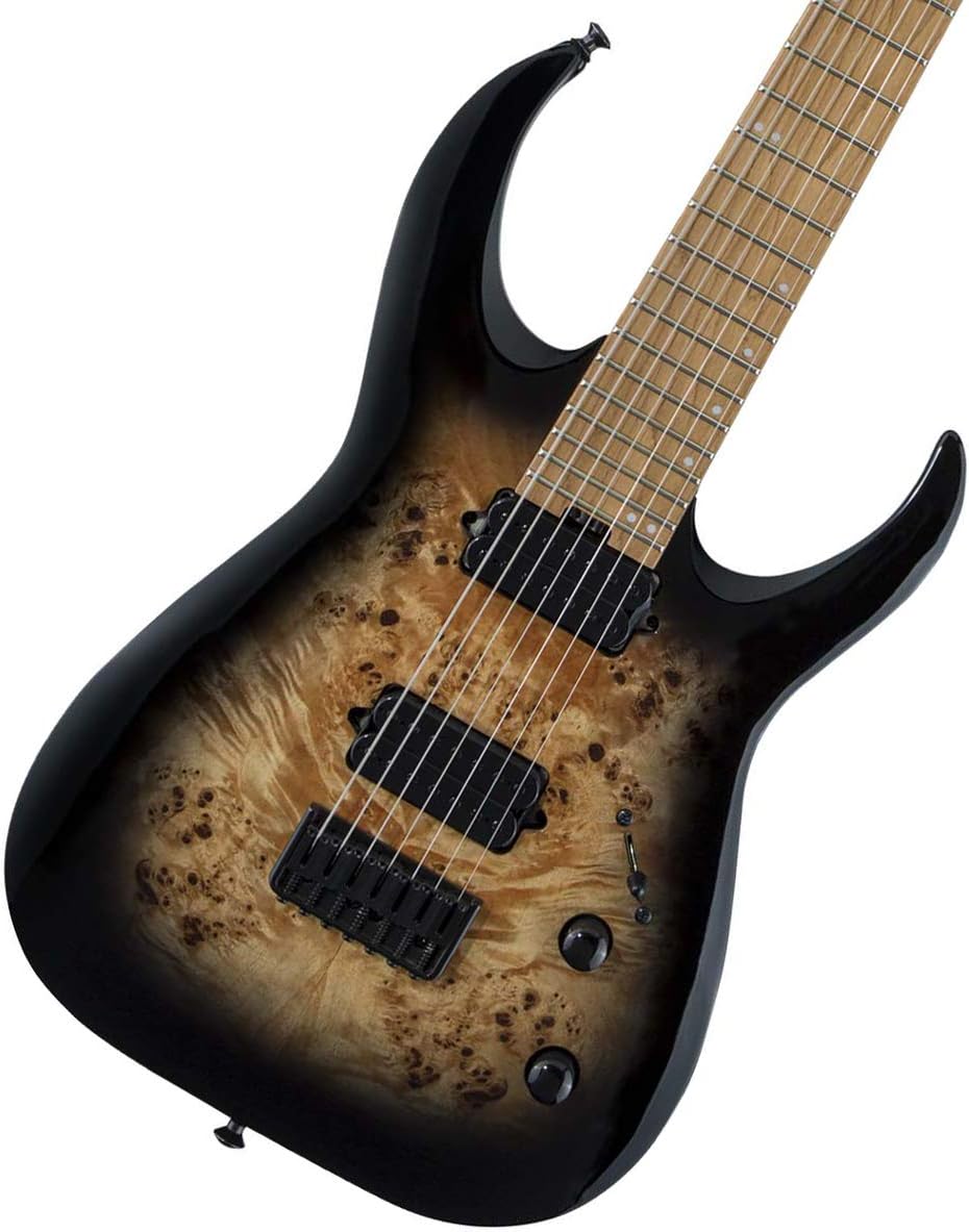 Jackson Signature Misha Mansoor Juggernaut HT7P - Black Burst Burl