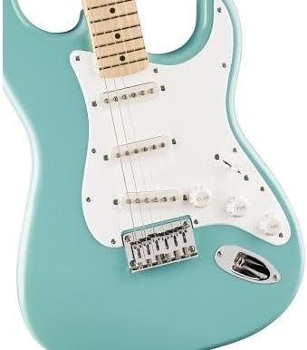 Squier by Fender Limited Edition Sonic® Stratocaster® Electric Guitar HT, Maple Fingerboard, White Pickguard, Tropical Turquoise