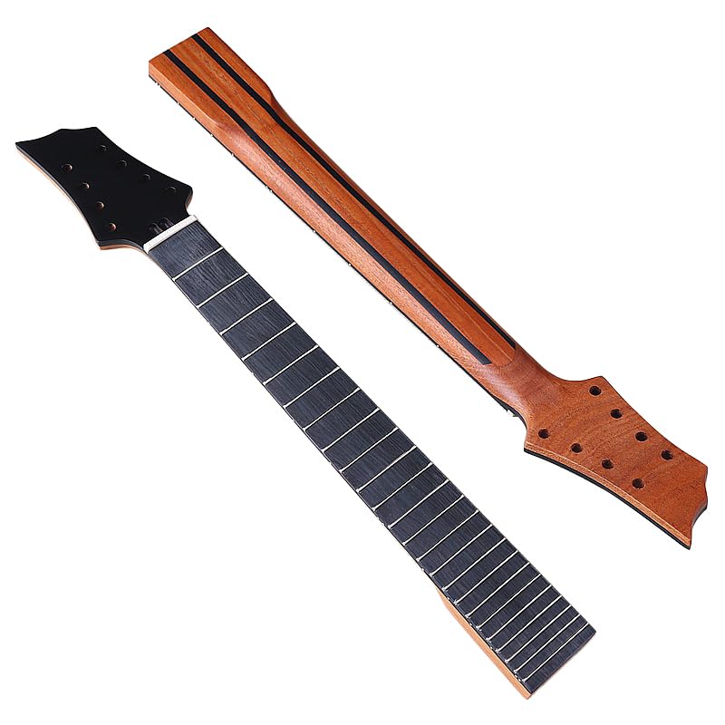 Guitar Part for Electric Guitar Neck 8 String Guitar Neck 24 Frets Neck Black Color Black Neck for Electric Guitar