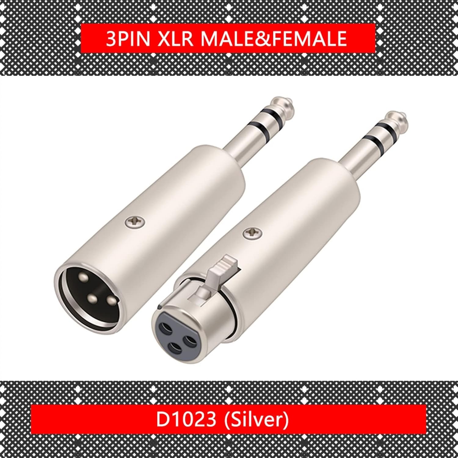 3 Pin X L R Female Jack to 6.35mm Male Socket Microphone Wire Connector Leader Adapter Connector for Amplifier 10Pcs (Color : 5xM 5xF 3P)