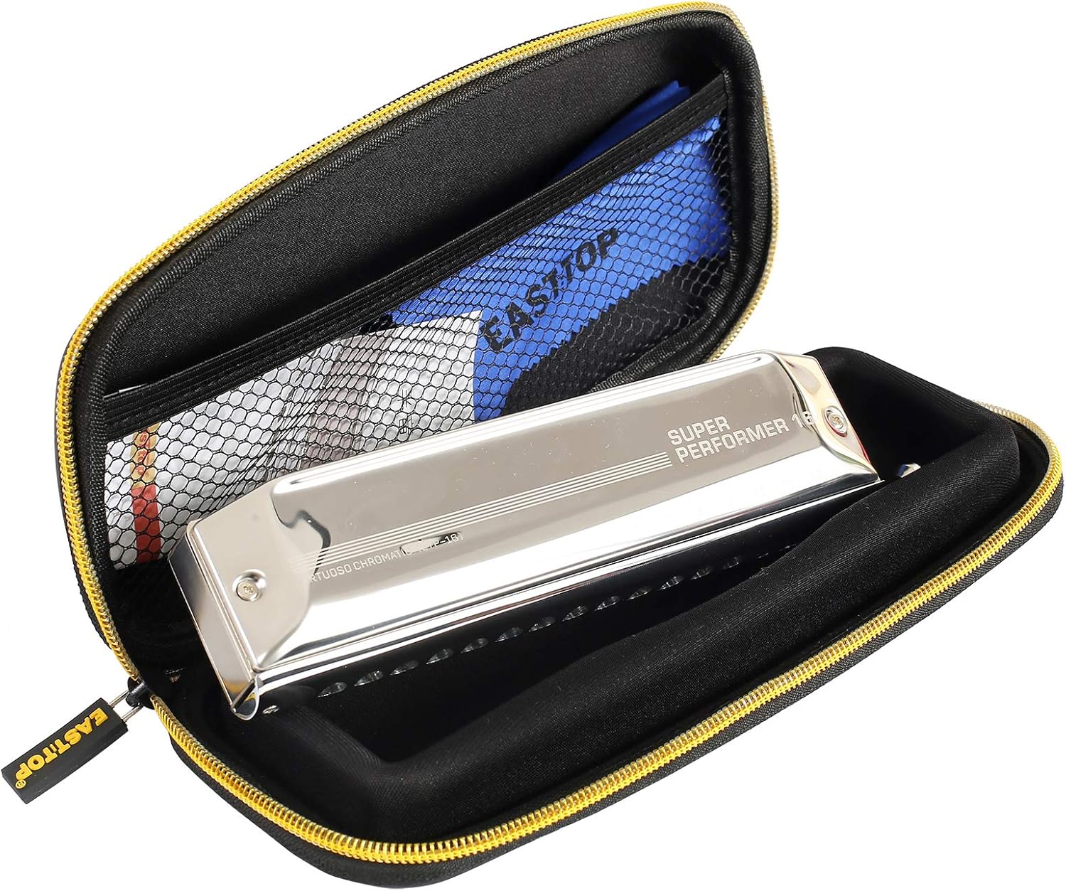 East top Upgrade Chromatic Harmonica 16 Hole 64 Tone Key of C, Professional Chromatic Mouth Organ Harmonica For Adults, Students and band players