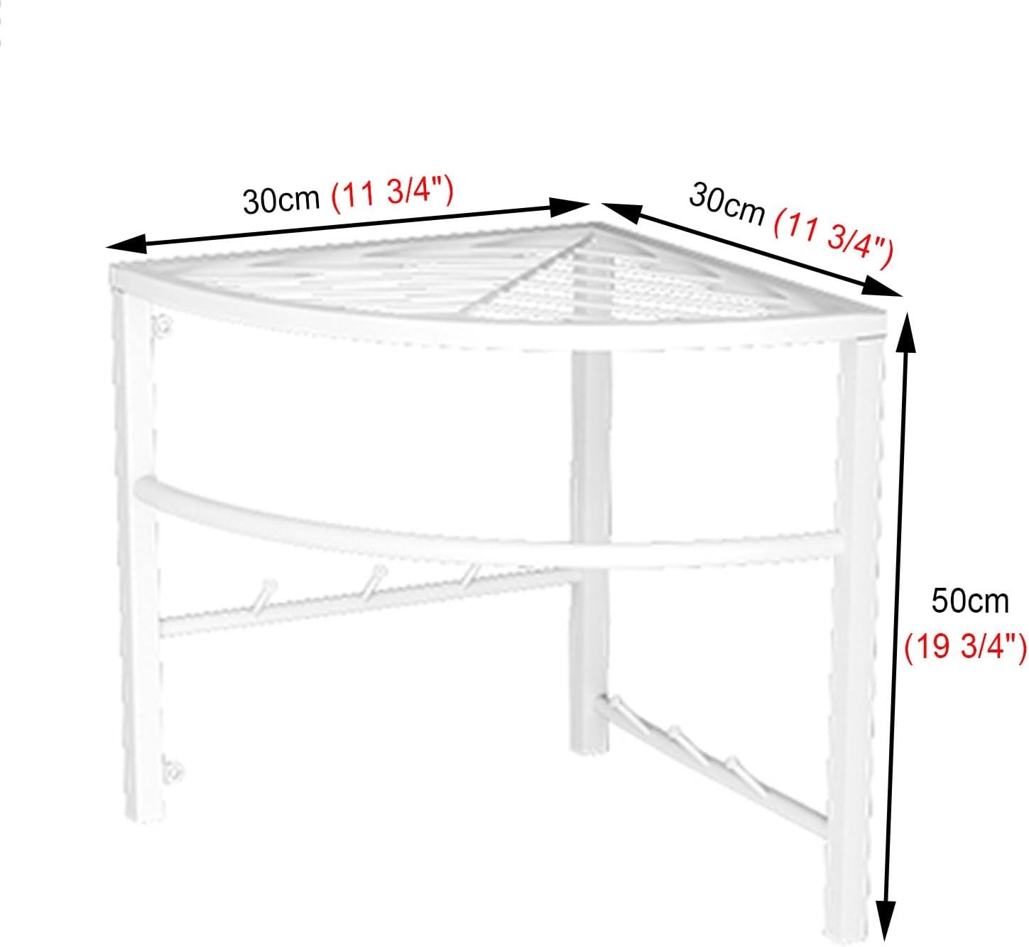 Closet Rod Curved Closet Clothes Hanging Shelf for Corner, Metal Wardrobe Corner Hanger Wall Mount, Clothing Drying Rack for Cloakroom/Laundry(White)