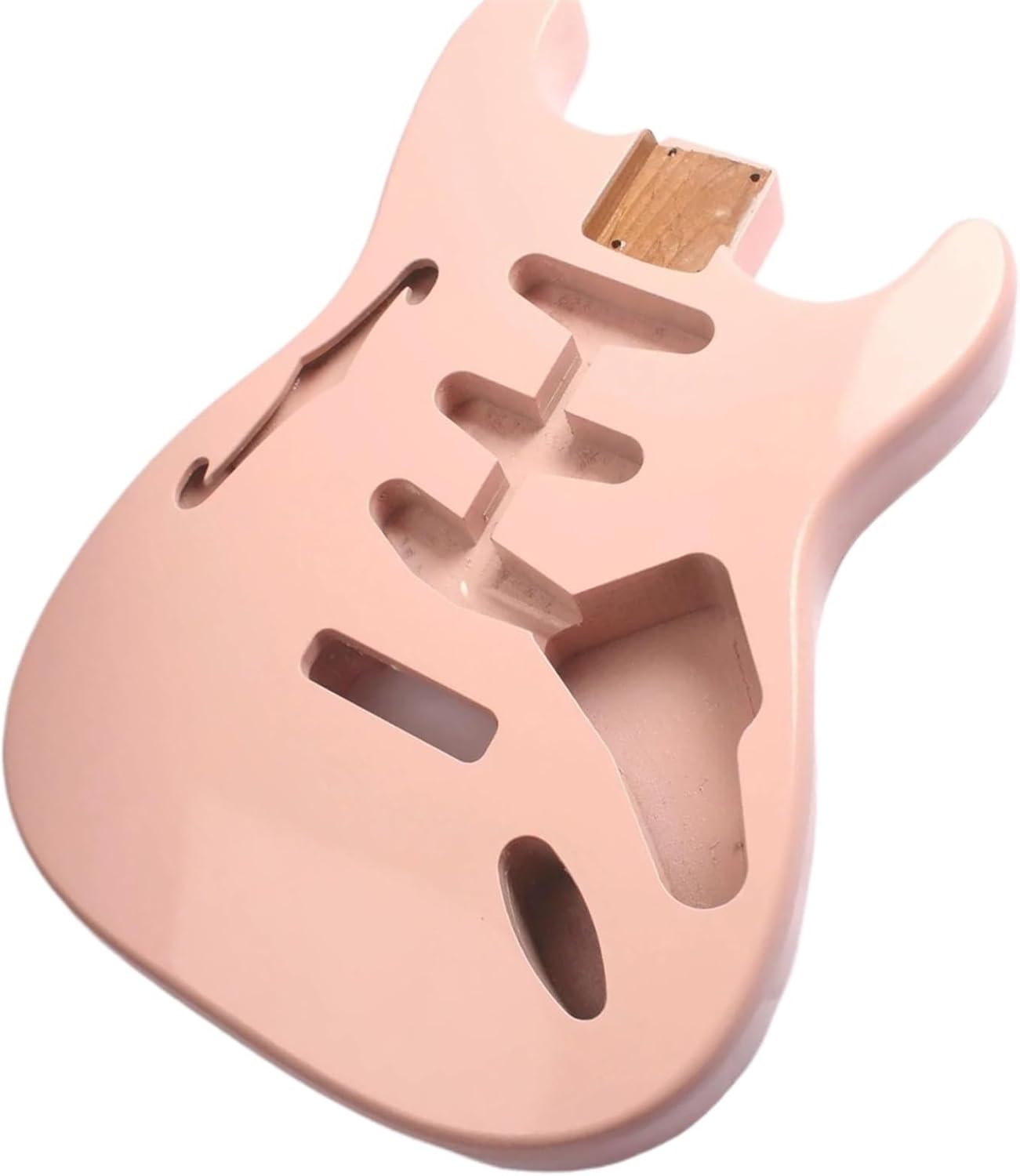 Guitar Body Guitar Replacement Parts African Mahogany Electric Guitar Body With SSSS Pickup Holes Pink Electric Guitar Body Unfinished