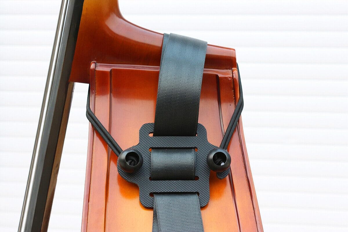 Upright Bass Cart Easy to Transport for 1/10 to 4/4 size Double Bass with Durable Wheels Long Straps including 1pcs Shim Protective Pad (1x bass cart)