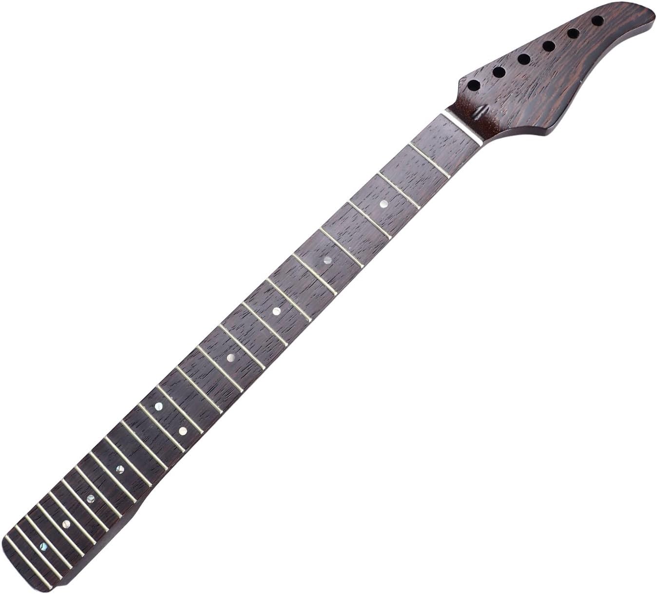 Electric Guitar Neck,Portable Wenge Wood Guitar Fingerboard Neck Replacement Parts for ST Electric Guitar