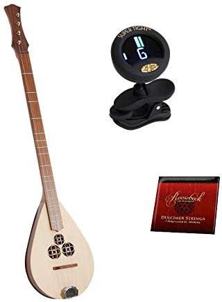 Wildwood Dulcimer Package Includes: Wildwood Dulcimer – Rosewood + Roosebeck Dulcinet 4 String Replacement Strings Set + Snark Clip-On Chromatic Tuner