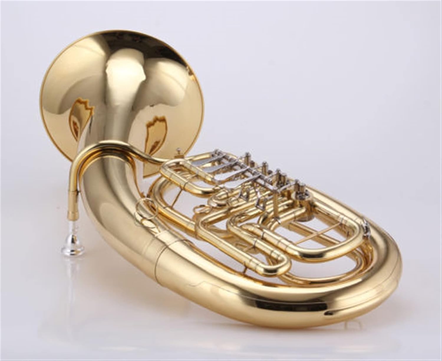 Flat Keys Euphonium Gold Lacquer Brass Body Cupronickel Valves Student Euphonium