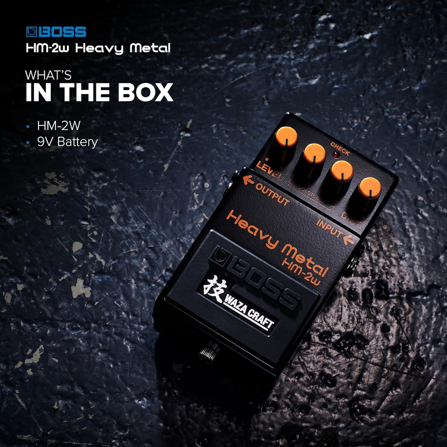 BOSS HM-2W Heavy Metal Guitar Effects Pedal | Legendary Chainsaw Tone of Swedish Death Metal | Waza Craft Edition | Standard HM-2 Mode and More Aggressive Custom Mode