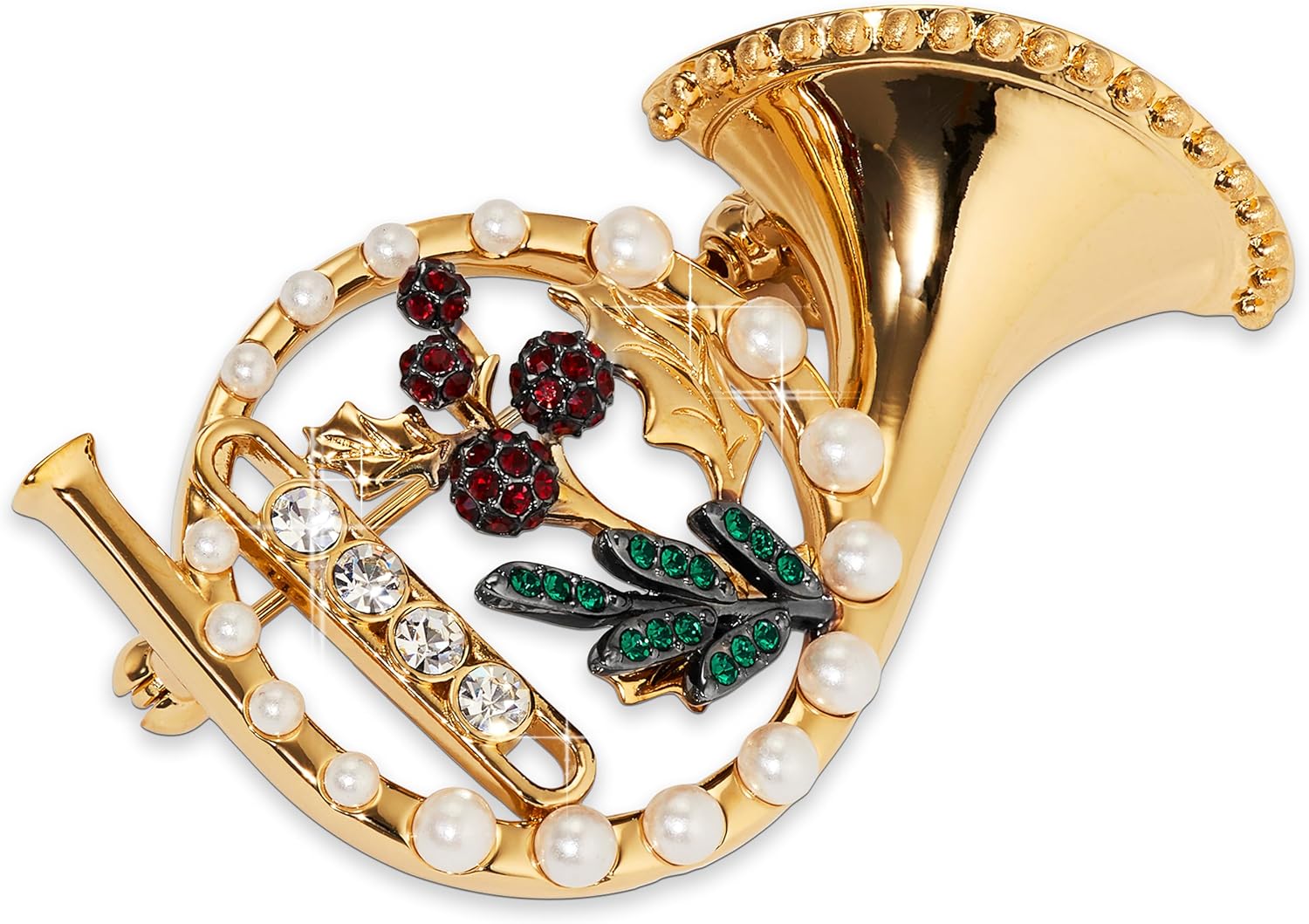 Nadri Santa Pin - Christmas Brooch Pins for Women, Xmas Brooches Set Festive Holiday Ornaments Party Gift Costume Jewelry Set