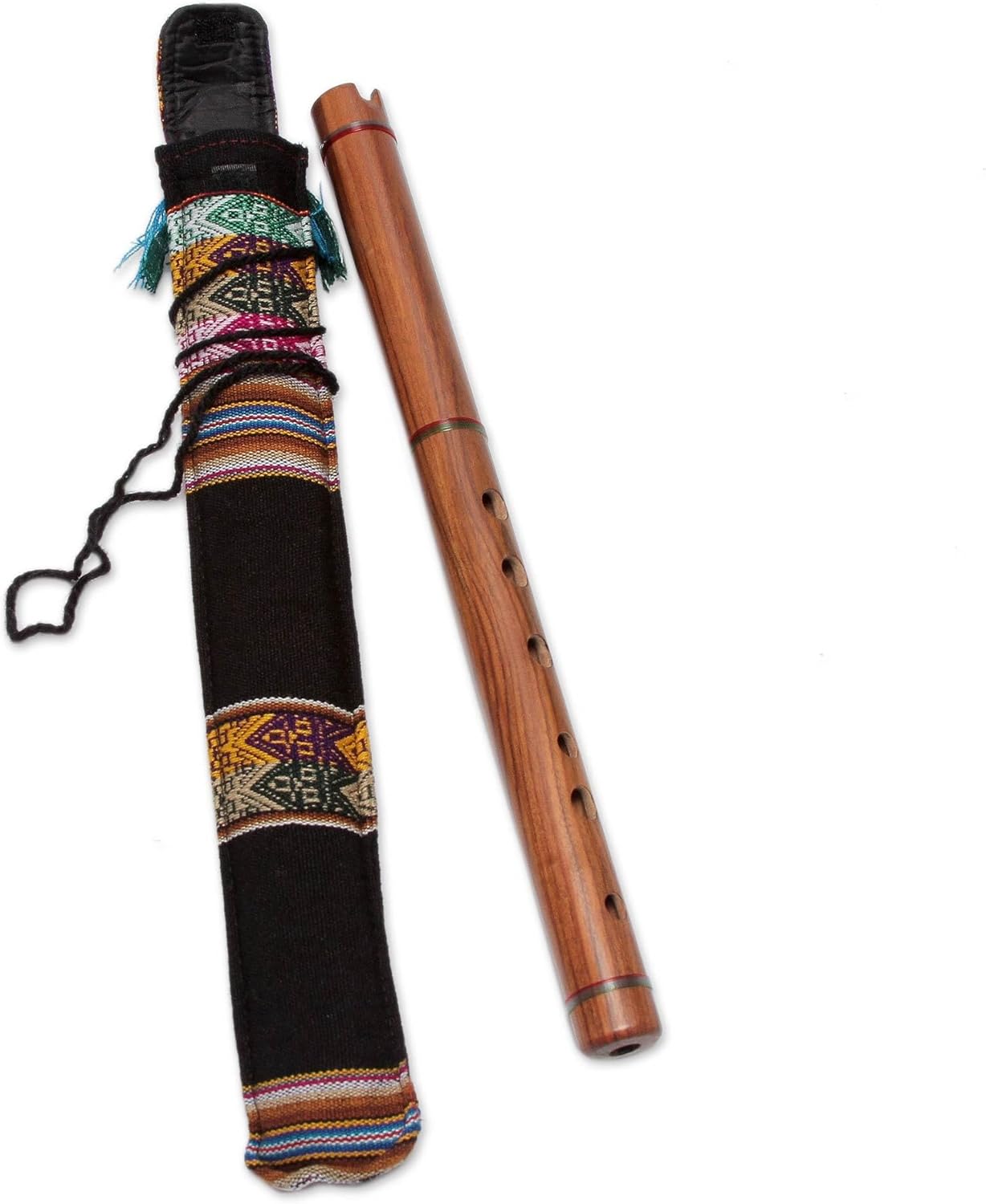 NOVICA Decorative Wood Traditional Peruvian Quena Flute, Brown, 'Jacaranda'
