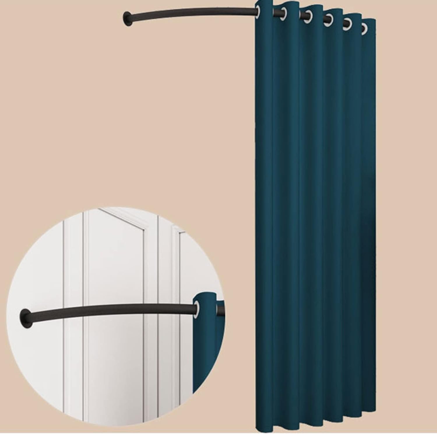 Wall-Mount Corner Fitting Room Spacious Fitting Room with Sunshade Changing Room Free-Standing Dressing Room Easy to Install