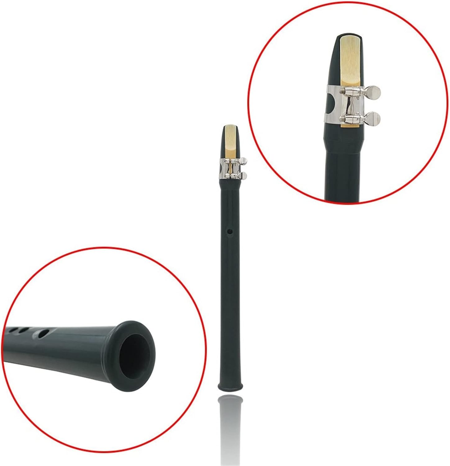 KESHUO Small Saxophone Pocket Saxophone E-Flat Beginner No Button Wind Mini Saxophone Instrument Multi-Color Optional Brass Sax Beginners Kit (Color : Sky Blue)