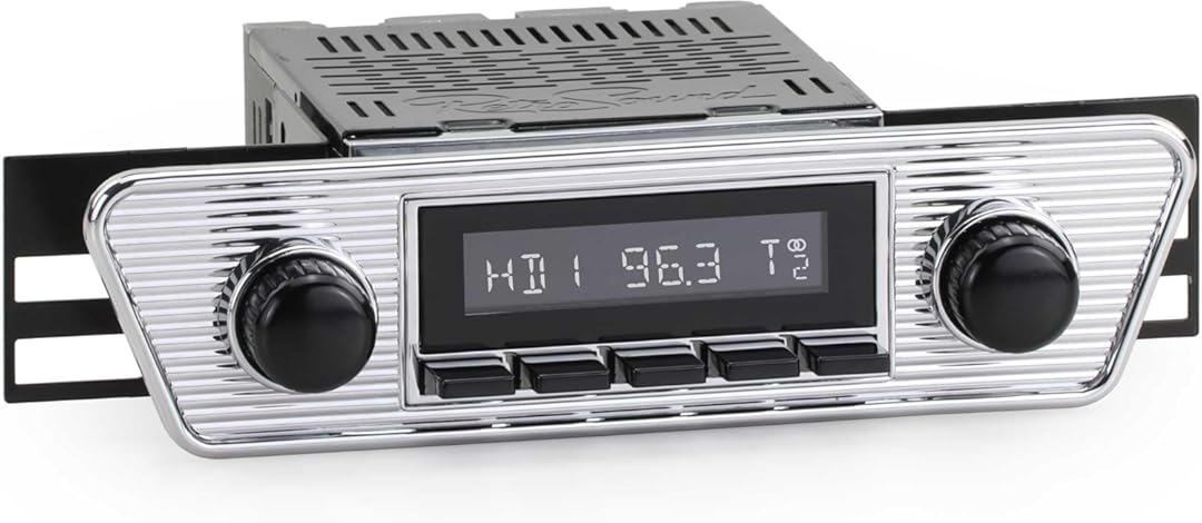 RetroRadio Compatible with 1955-73 Volkswagen Karmann GHIA Features Include Bluetooth, USB, AM/FM HCB-M2-306-36-76VW1