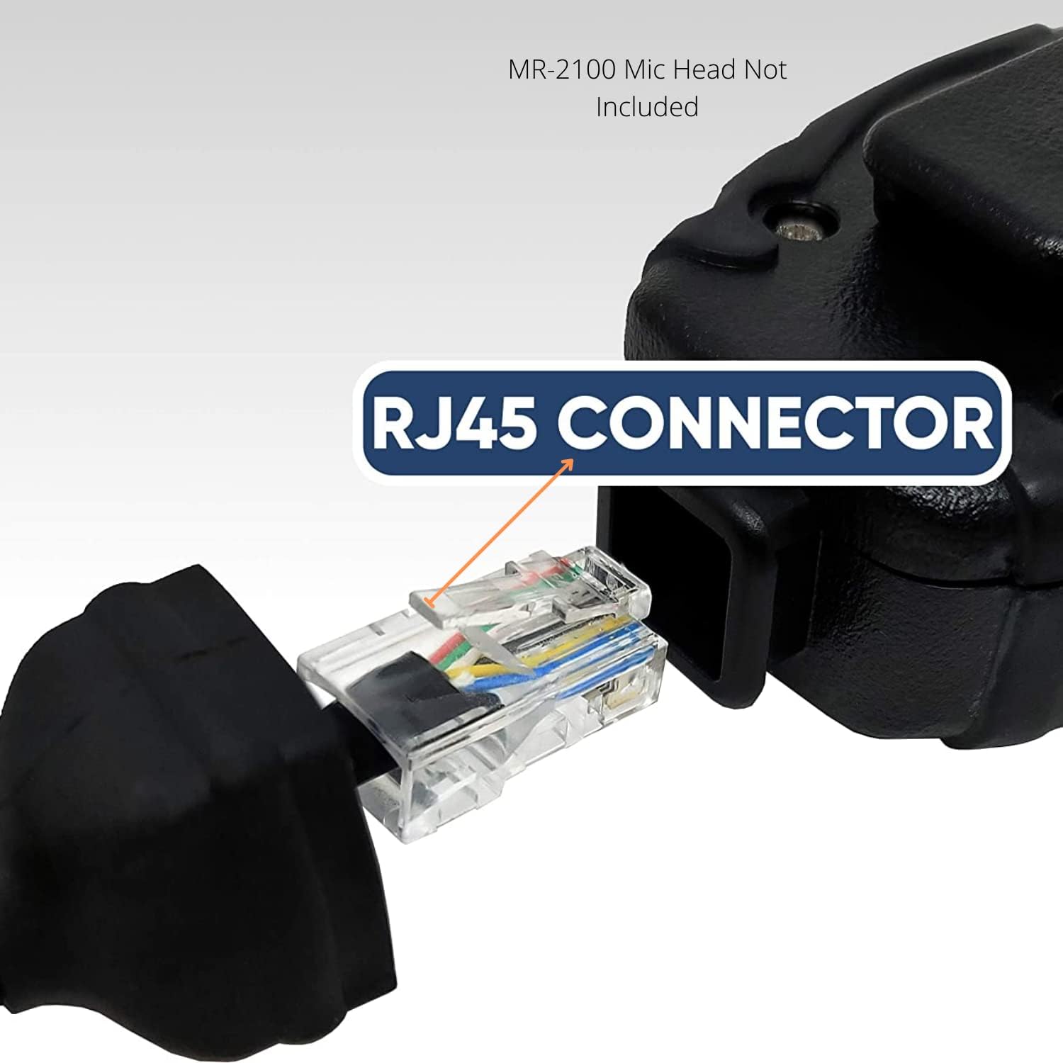 Pryme MC-2127 Replacement Cable for Trooper SPM-2100 Series Speaker Mic, Compatible with Harris Jaguar 700P P5100 P5200 P7100 P7200 SPD2000