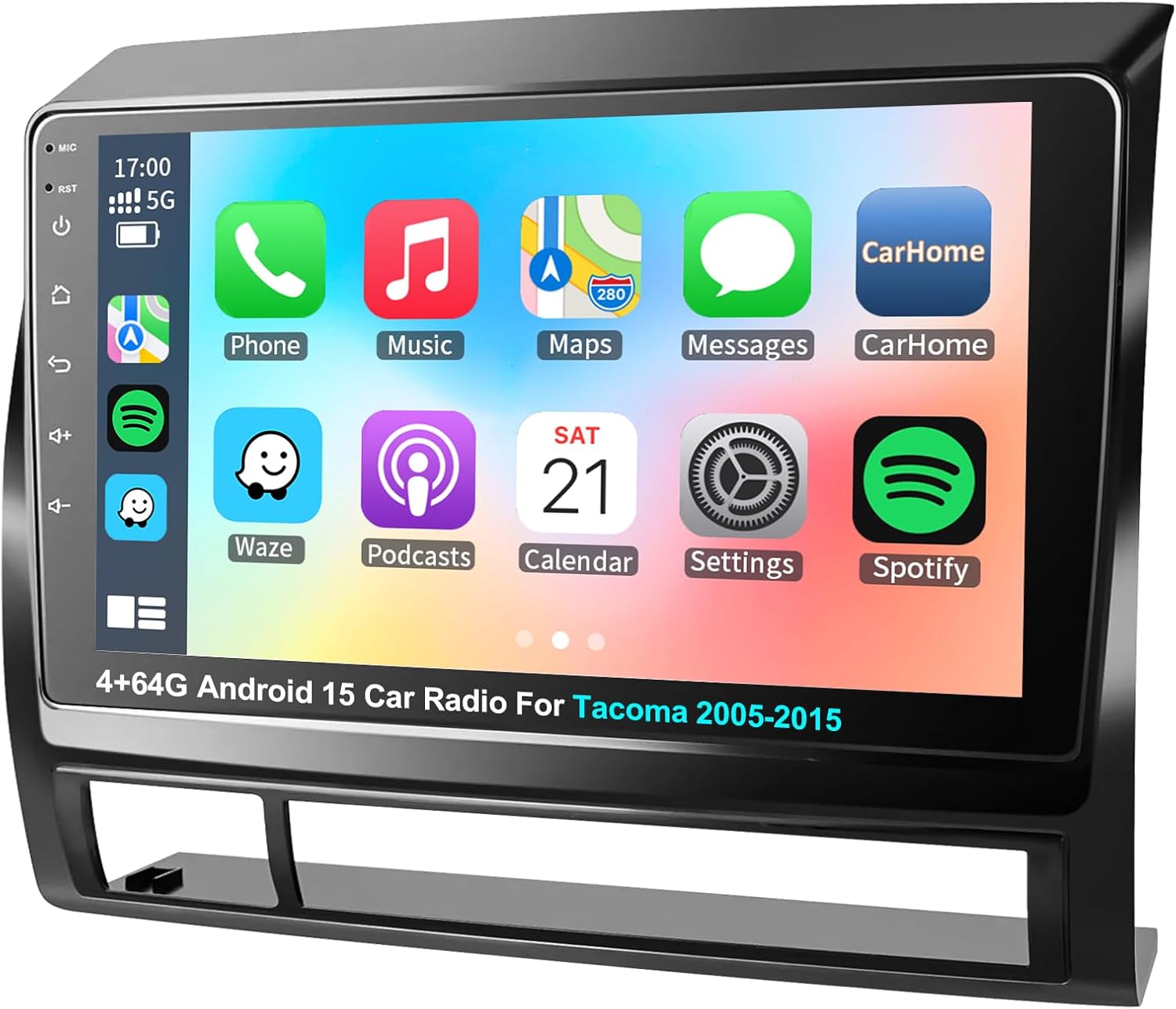 9 Inch Android 13 Car Radio Stereo for Toyota Tacoma 2005-2015 with CarPlay Android Auto, Support GPS Navigation, Steering Wheel Control, Mirrorlink,FM/RDS,5G WiFi, Bluetooth,DSP Radio 4GB+64GB
